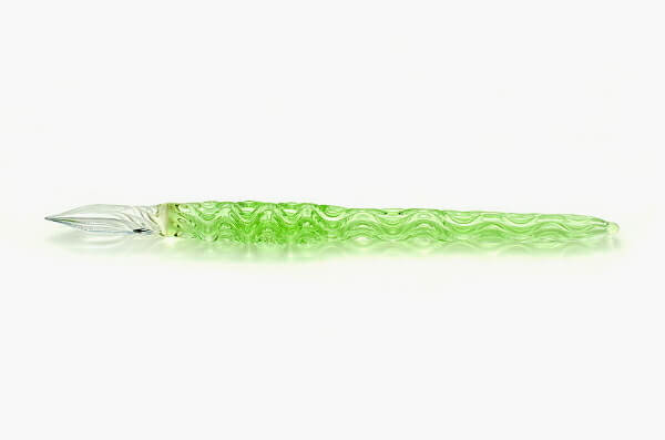 ガラス工房ほのお 菅清風 硬質ガラスペン 清風 わかば グリーン 緑色