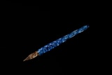 硬質ガラスペン 雅（みやび）・本体せせらぎ・ペン先こはく。ペン先オプションのシミュレーション画像です。